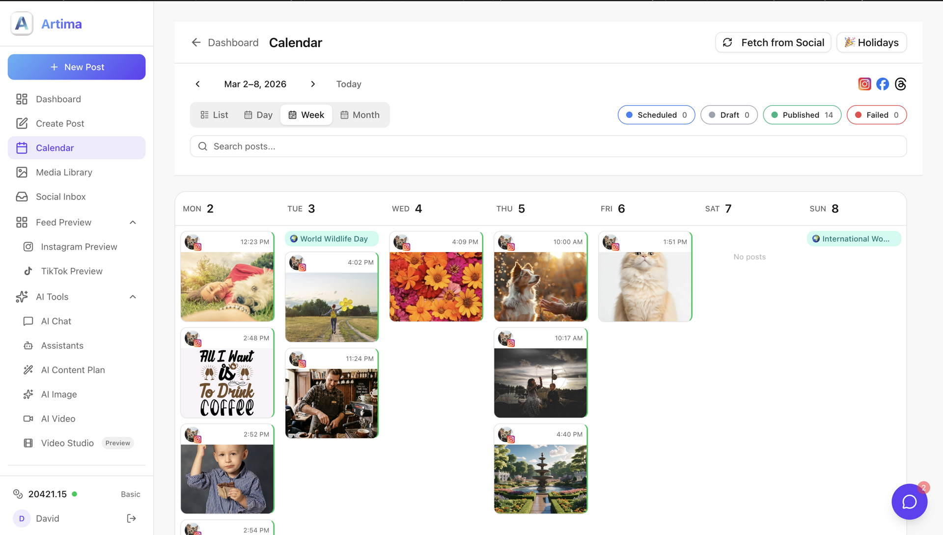 Celý měsíc naplánovaný za chvíli
